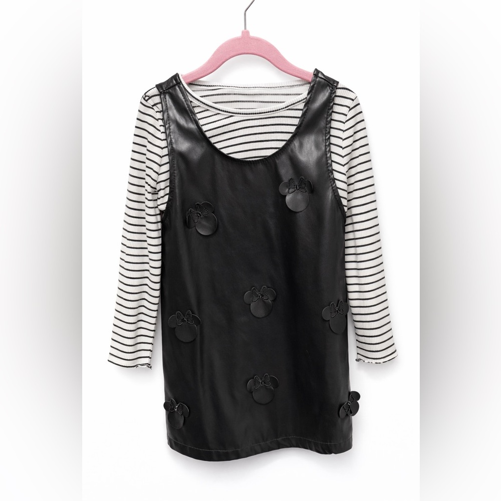 T.J.Maxx Black and White Striped Kids Dress